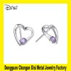 2012 Disi Fashion Design Heart Shaped Ear Stud,Crystal Stainless Steel Jewelry,Switzerland Rhinestone Earrings Fashion Jewelry