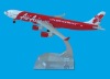 diecast material,cusotmized logo A340 Air asia plane model