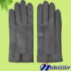 italian Chrome leather fashion glove with zipper