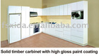 Kitchen cabinet Solid timber cabinet with high gloss paint coating