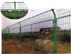 painted green security mesh fencing