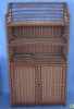 elegant delicate manual woven book&kitchen storage cabinet