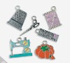 fashion enamel charms, costume accessories jewelry charms, enamel custom tag charms