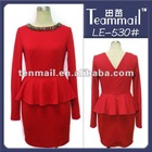 Crystal beaded ladies designer skirt suit,back V-neck women suit,neck designs for ladies suit 2012