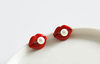 2012 Hot Sell cheap women jewelry red lips&prearl sexy stud earrings GX-ER390