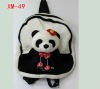 panda short plush children knapsack