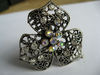 Elegant fashion crystal zinc alloy ring