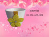 White glaze ceramic simple planter with artifical flower