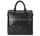 casual genuine cow leather briefcase for men