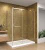 60"modern shower door with receptor