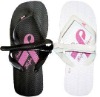 PINK RIBBON flip flops