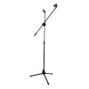 black metal microphone stand