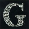 letter G crystal stickers