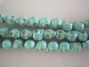 howlite color skull beads in bulk- light blue