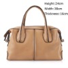 Simple and classic style camel leather bag for lady