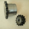 Roller chain sprocket coupling without cover