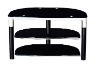 black tempered glass TV stand