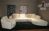 Living room furniture european design comfortable white leather corner sofa H082