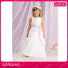 AZ0043 Floor length Round neck Handmade Flowers Ribbon A-Line girls dresses