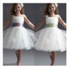 White Organza Petticoat Childrens Flower Girl Dresses 7133