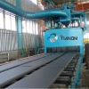 Steel plate painting and shot blasting machine