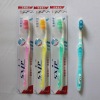 High copy Adult Toothbrush with Tongue Cleaner& Soft non-slip Grip