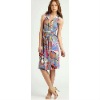 2012 PD260 new style floral printing v neck cocktail dress