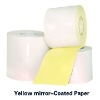 Hot Sale!! Self Adhesive White Mirror Coated Paper with Yellow Release Paper