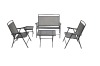 5pc steel mesh folding chair table set