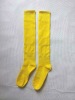 men's flat yellow knee soccer socks