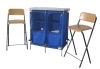 Portable Serving Bar with Stools