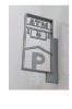 Grey stainless steel sign