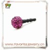 Shamballa beads phone dust plug