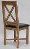 Solid oak Cross Back Chair/ Dining Chair/oak & leather chair