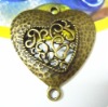 Zakka ~ Heart Antique Bronze Charms for DIY Jewellery Accessories