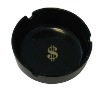 US dollars sign printed inside Funny Black Ashtray