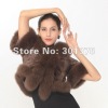 Aosma 2012 new multi-color lady Korean slim short mink fur coat with the fox fur collar jacket evening dress coat