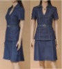 2012 Ladies Fashion Design Uniform Denim Dress