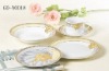 white bone china dinnerware with decal