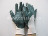 White nylon with green nitrile glove DNN423