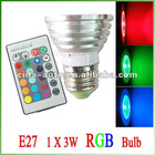 3W RGB LED Light with remote controller-CE&RoHs