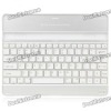 USB Rechargeable Bluetooth V2.0 Aluminum Alloy Cover 82-Key Keyboard for iPad 2 - Silver + White