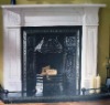 white marble fireplace