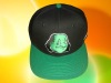 Custom big flat brim snapback cap with 3D embroidery logo