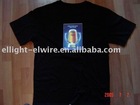 EL light,EL panel,EL T-SHIRT,EL MUSIC T-SHIRT,EL sound sensing T-SHIRT,EL light, EL panel T-shirt,el advertisement t-shirt