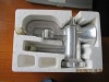 With one-piece knife and plate meat grinder meat mincer