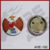 Various promotional tin badges