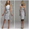 2011 New Design Pretty One Shoulder A-Line Backless Sash Taffeta Knee Length Bridesmaid Dresses