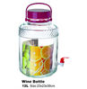 12L clear glass wine bottle with tap