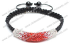 2012 Fashion Red Crystal Shamballa Tube Bracelet